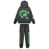 Black and Green Sp5der Tracksuit