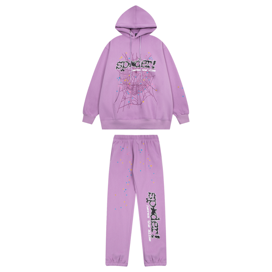 Dark Purple Sp5der Tracksuit