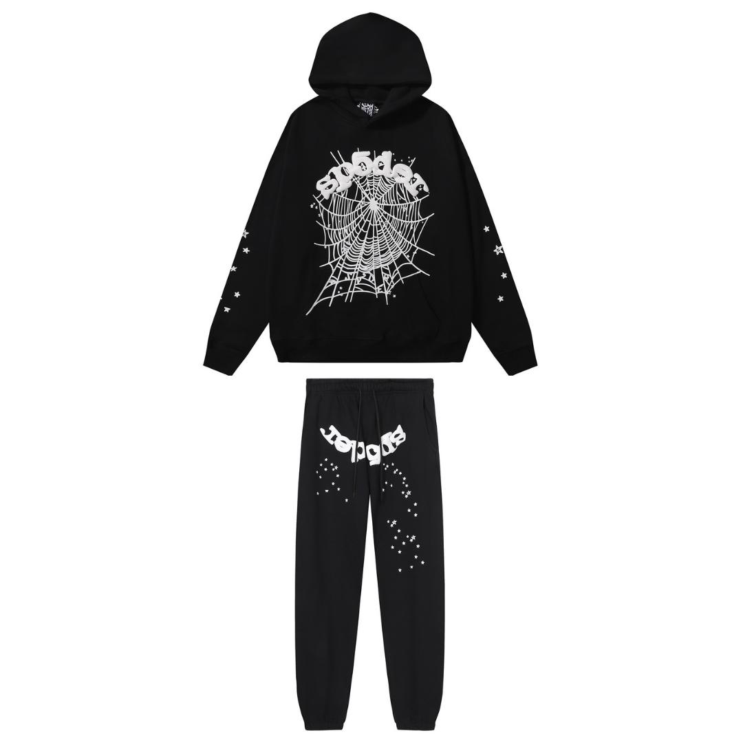 Black Web Sp5der Tracksuit