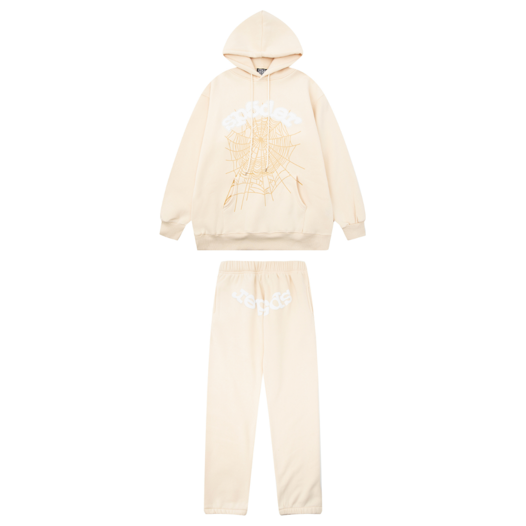 Beige Sp5der Tracksuit