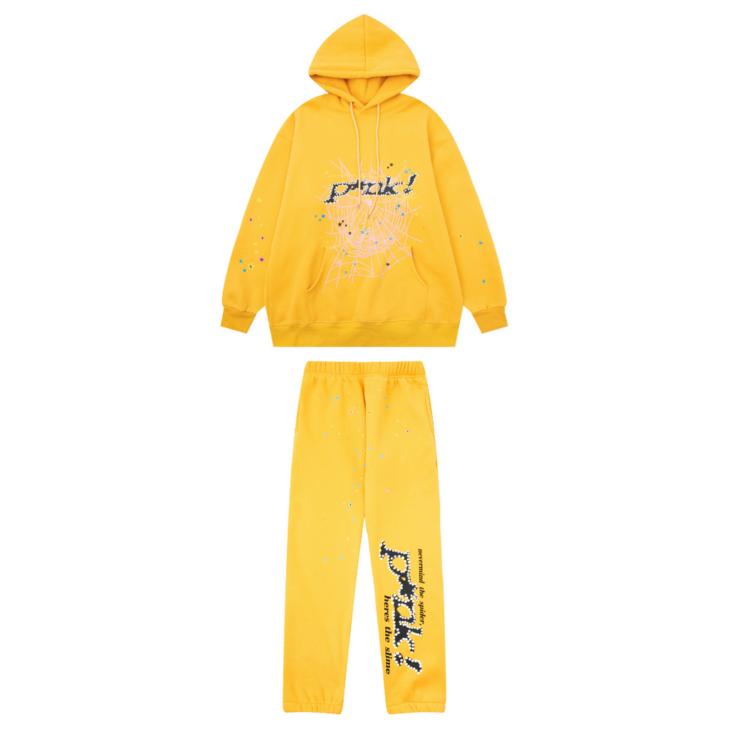 Yellow P*nk Sp5der Tracksuit