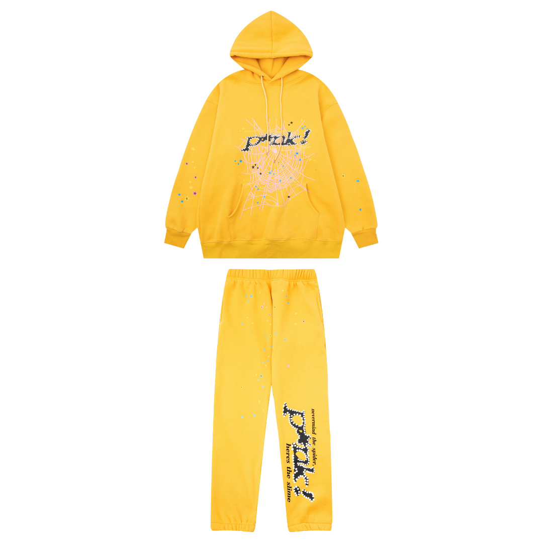 Yellow P*nk Sp5der Tracksuit