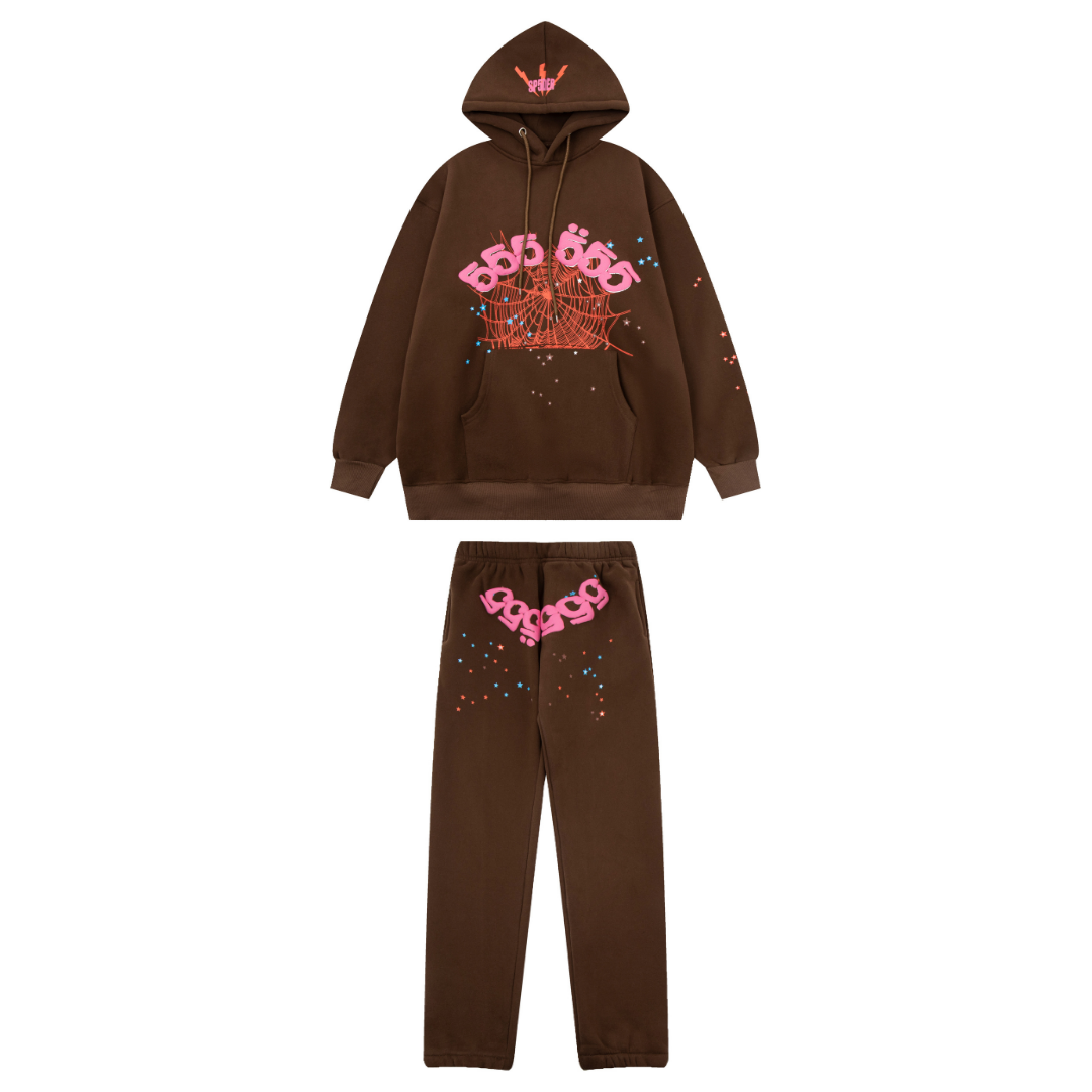 Brown Sp5der 555 Tracksuit